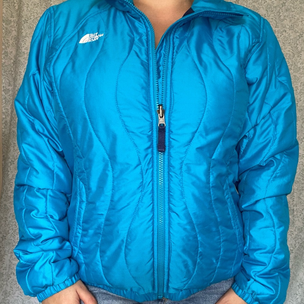 Blue North face Puffer jacket